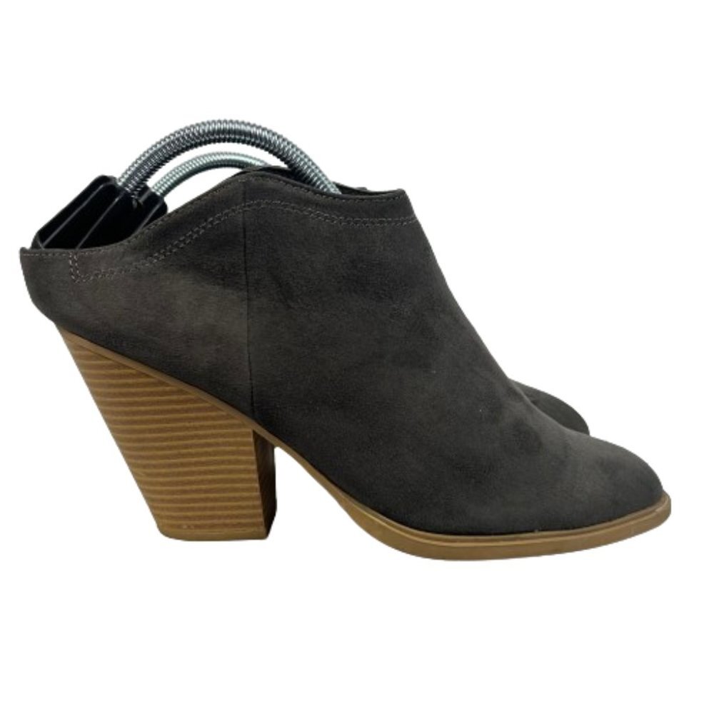 Dolce Vita Womens Mule Booties Faux Suede Slip On‎ Western Boho Gray Size 11